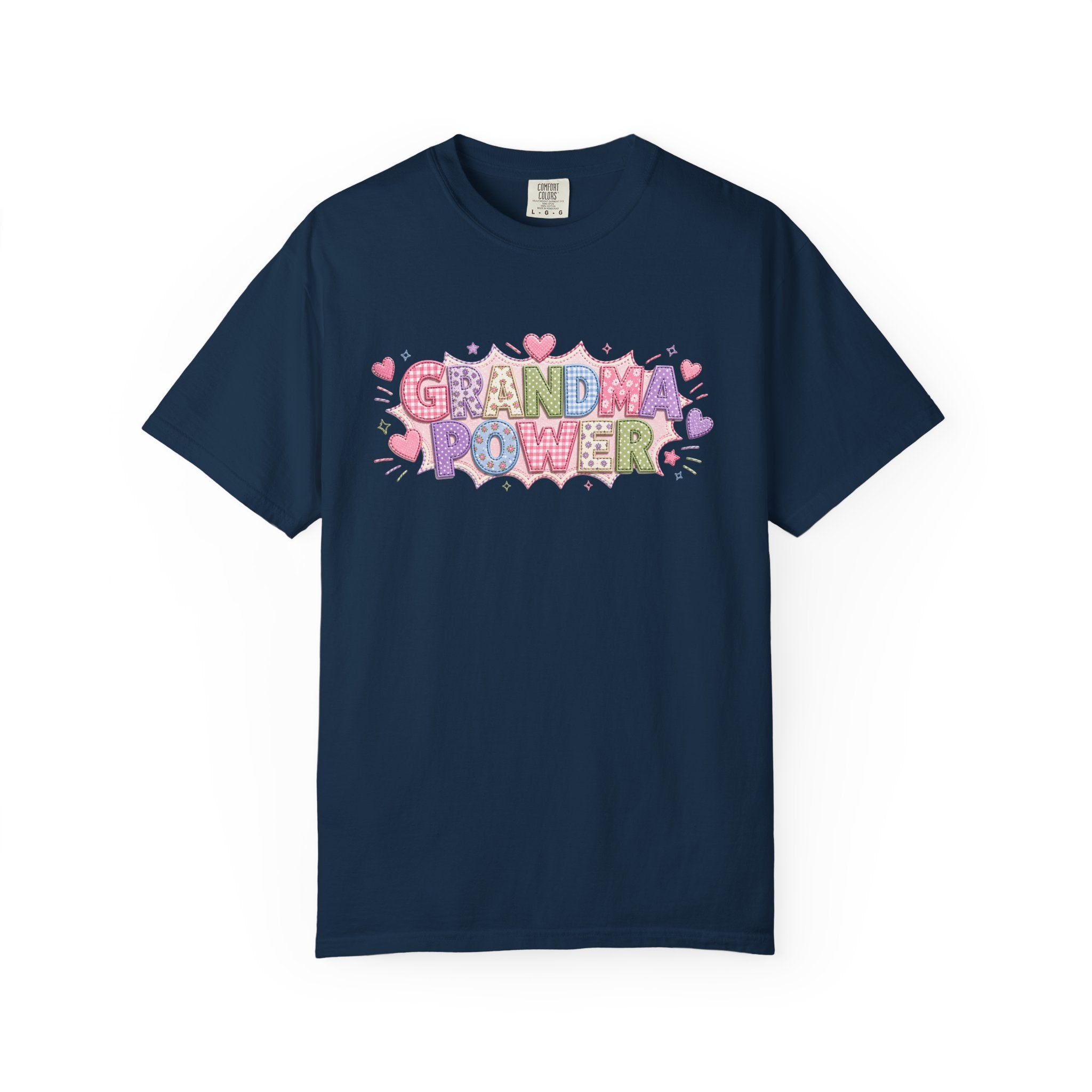 Grandma Power T-Shirt — Cute Heart Graphic Tee for Grandmothers
