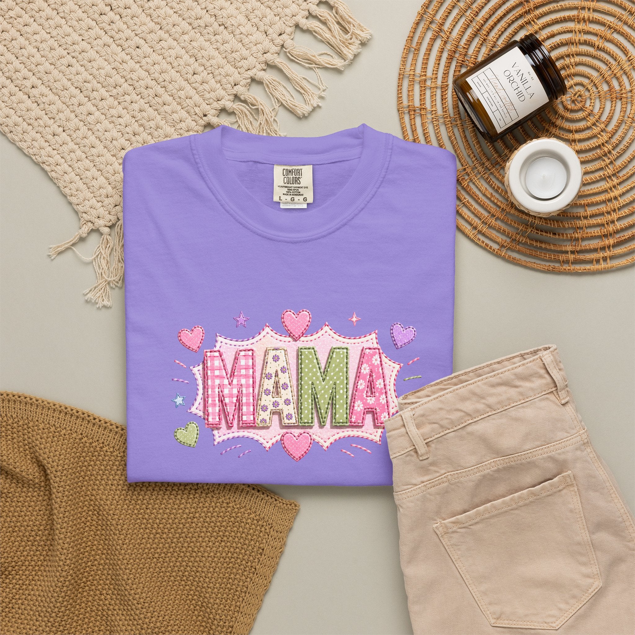 Mama Floral Heart T-Shirt — Cute Pink "MAMA" Mother's Day Tee