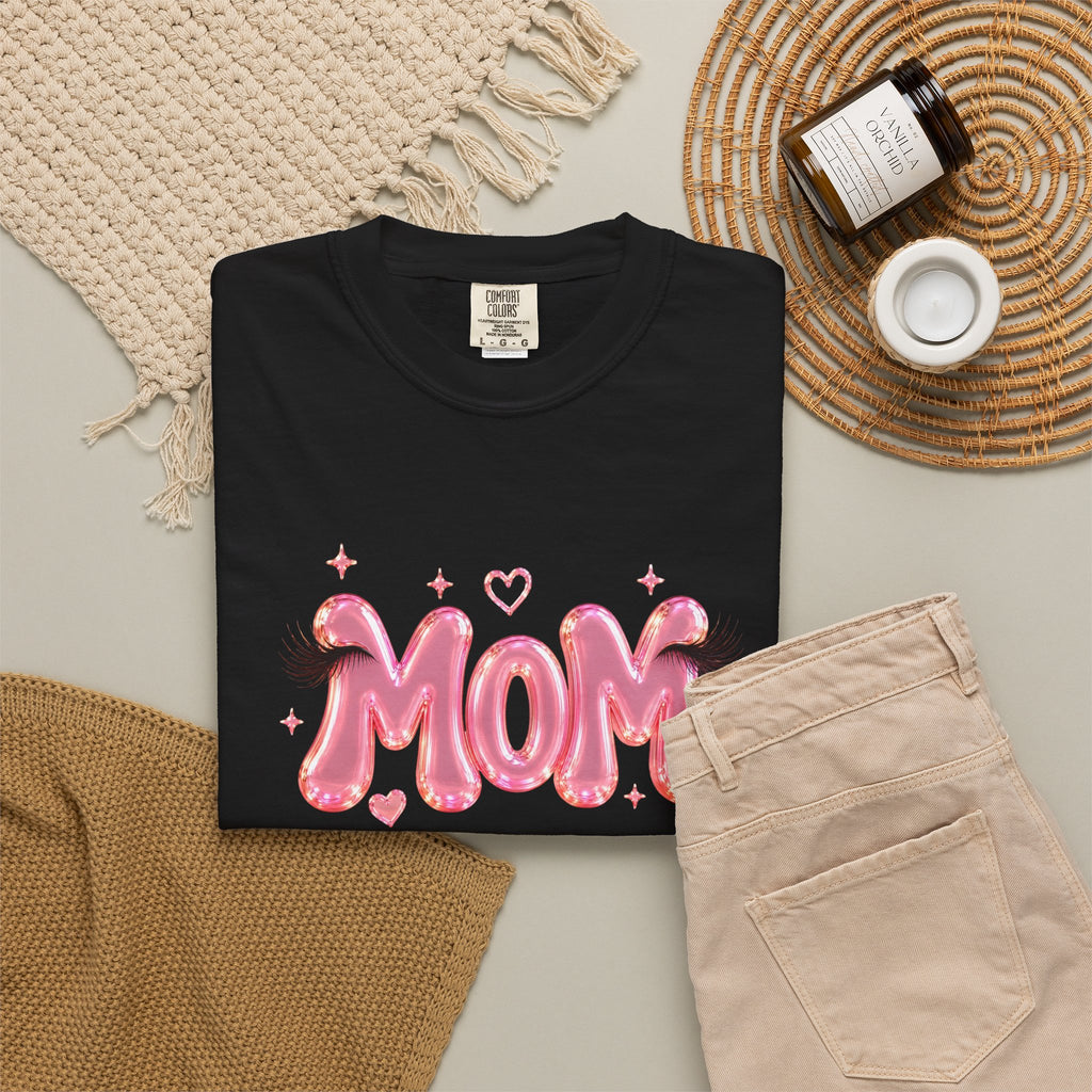 MOM Pink Balloon Eyelashes T-Shirt