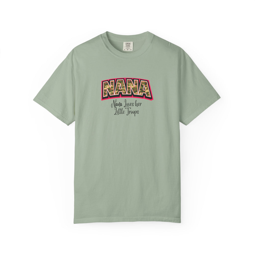 Nana Leopard Print T-Shirt — "Nana (who loves her little troops)" Grandma Gift