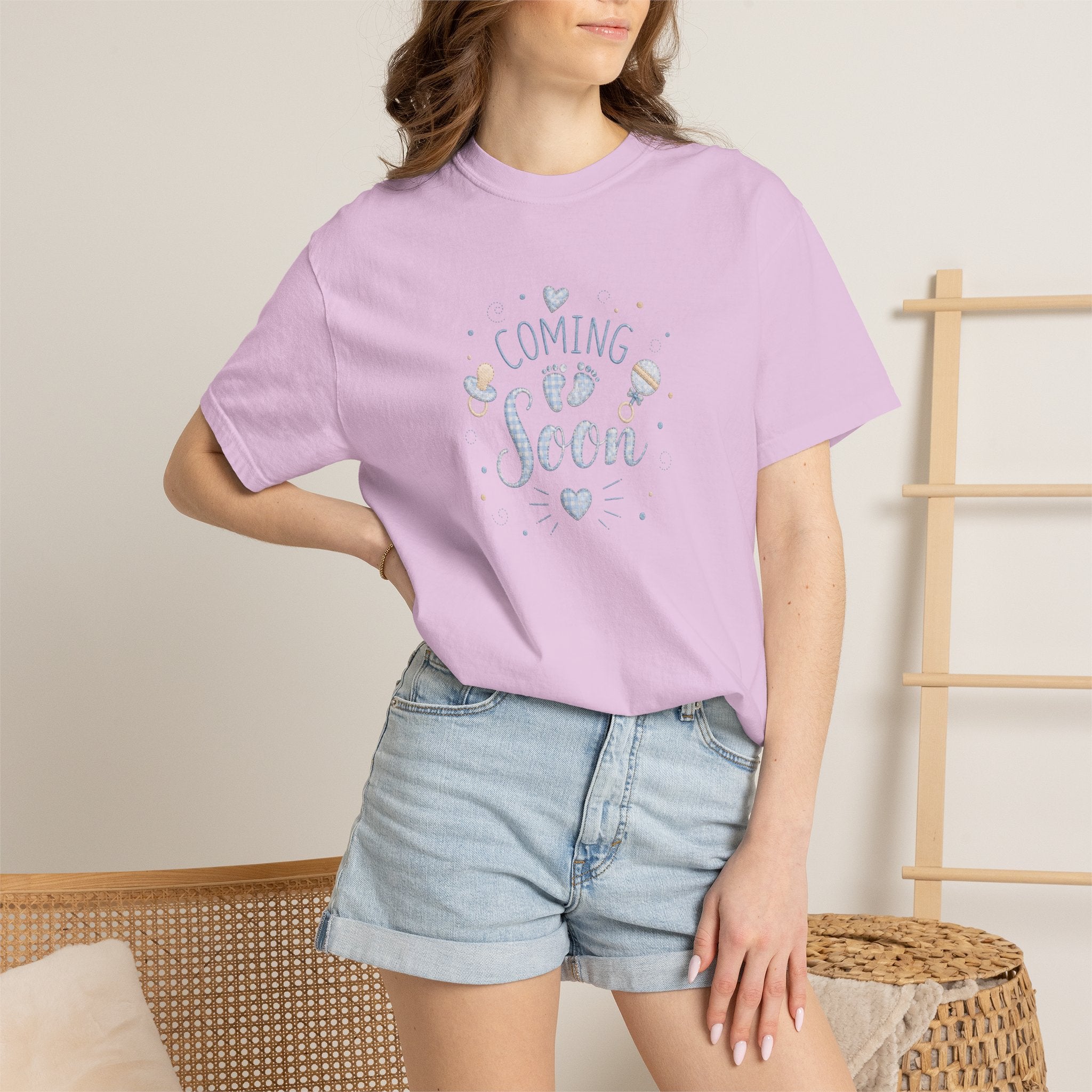 Coming Soon Baby T-Shirt — Gender Reveal Pregnancy Announcement Tee