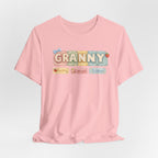 Granny Retro Nameplate T‑Shirt — Personalized Grandma Tee