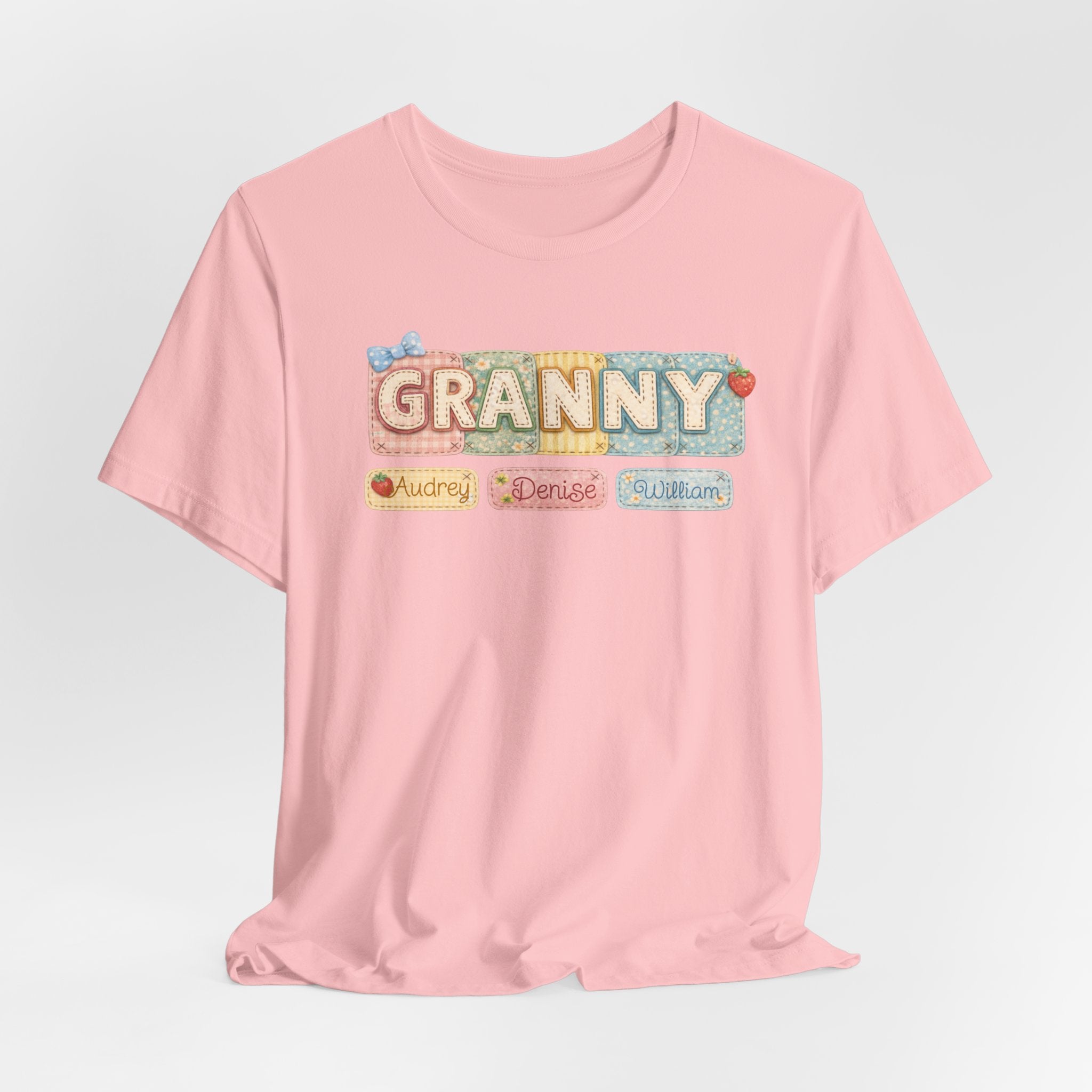 Granny Retro Nameplate T‑Shirt — Personalized Grandma Tee