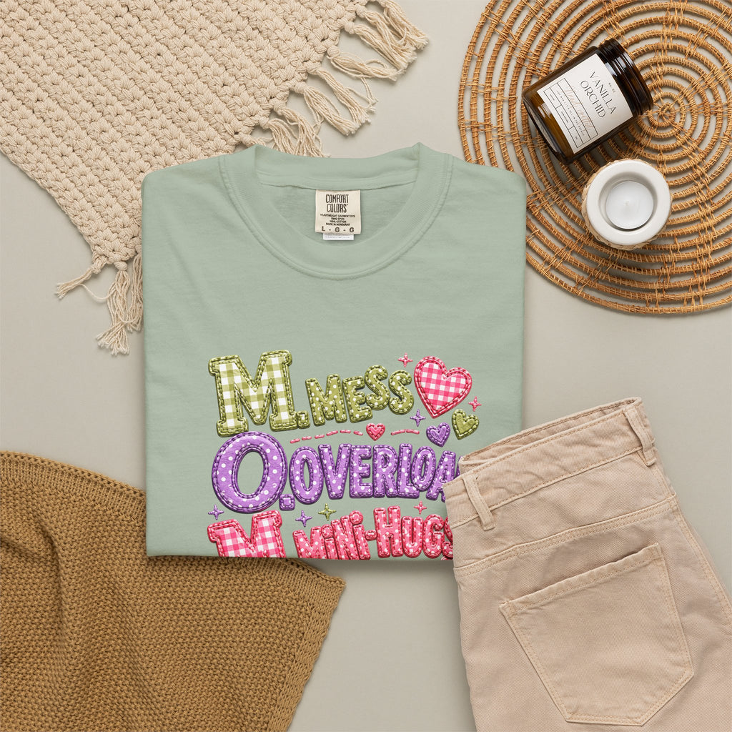 T‑Shirt — "Moms Overload Mini-Hugs" Cute Colorful Graphic Tee