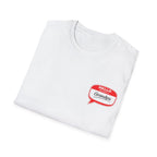 Grandpa Name Tag T-Shirt — "Hello Grandpa" Chest Badge Tee