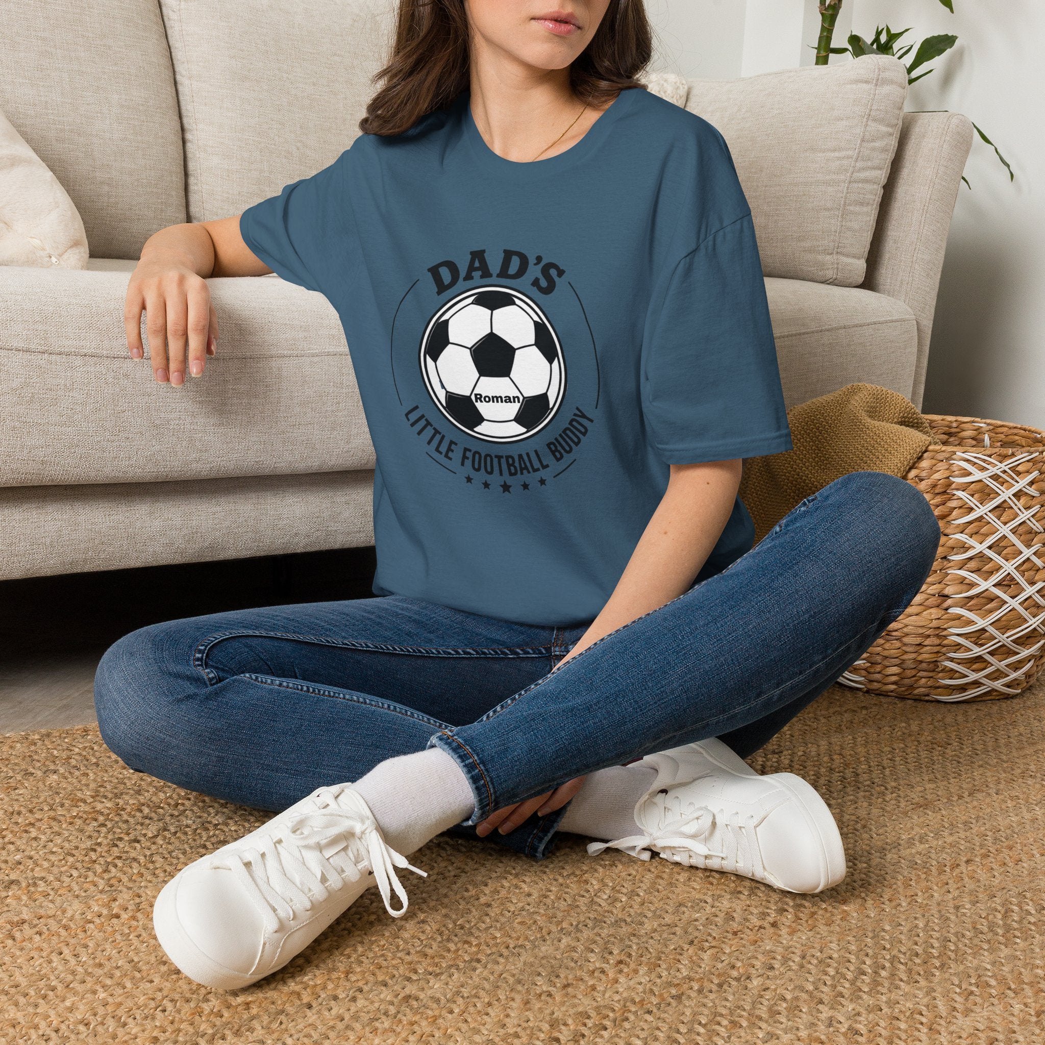 Dad's Little Football Buddy Tee -Add Name- Personalise