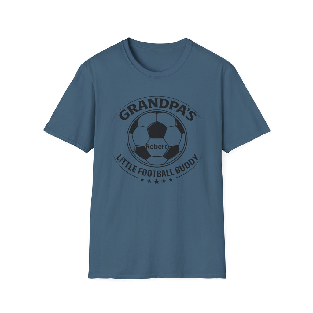 Grandpa's Little Football Buddy T-Shirt — Personalized Soccer Dad/Grandparent Gift