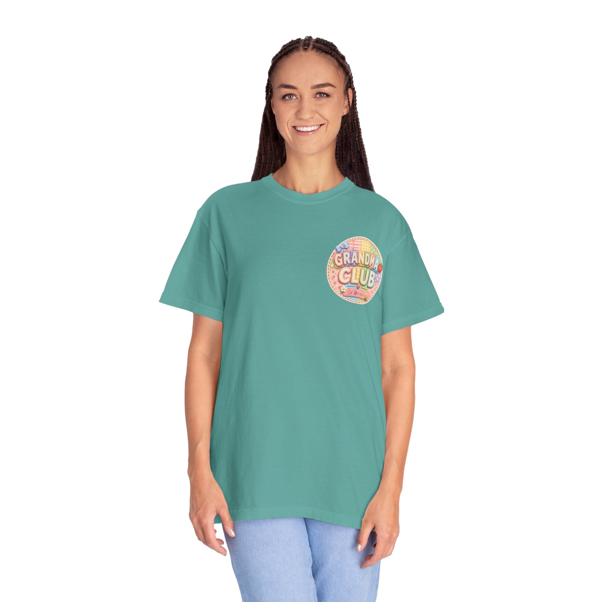 Grandma Club T-Shirt — Retro Floral Graphic