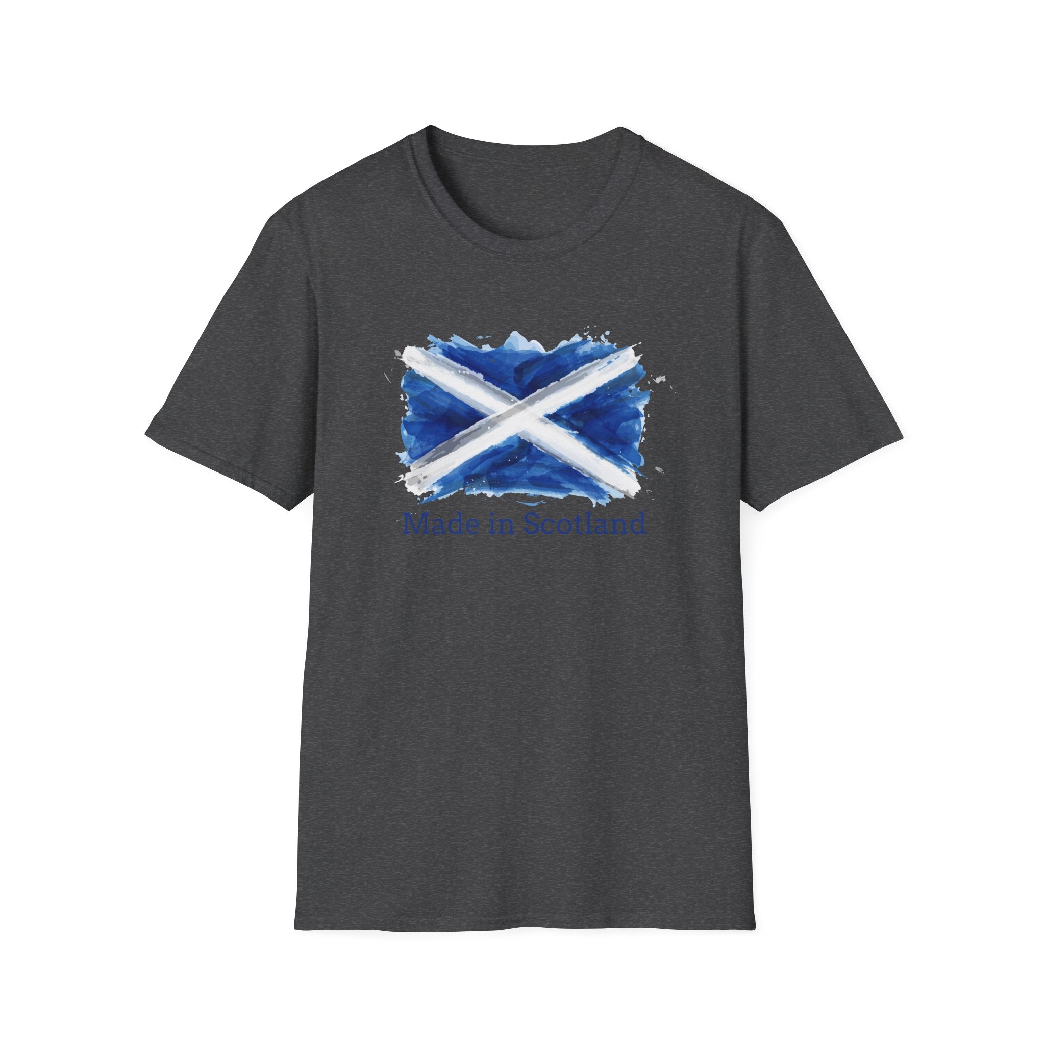 Made in Scotland T-Shirt — Watercolor Saltire Flag Tee