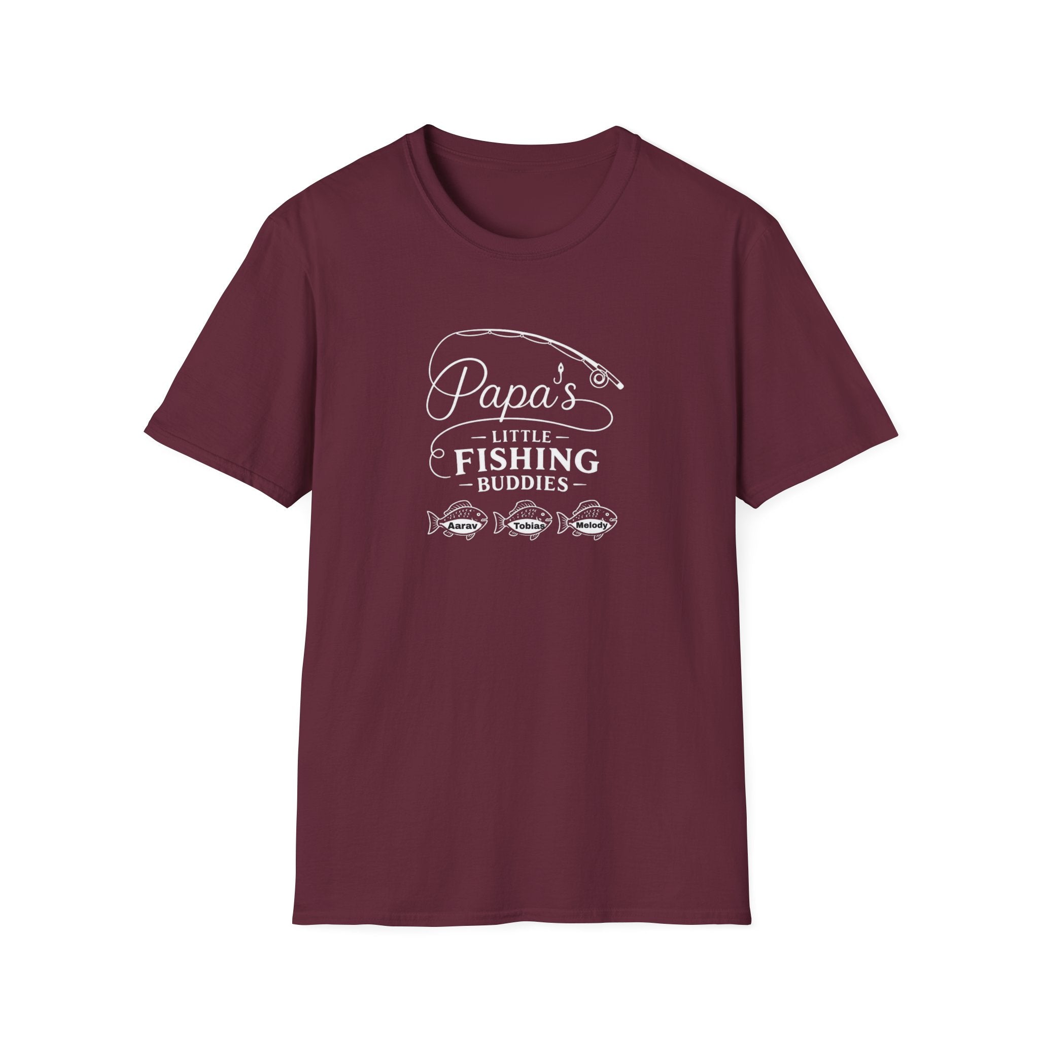 Papa's Little Fishing Buddies T-Shirt — Fathers Day Fishing Tee