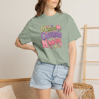 Mess, Overload, Mini-Hugs Hugs T-Shirt — Cute Hand-Lettered Mom Vibes Tee