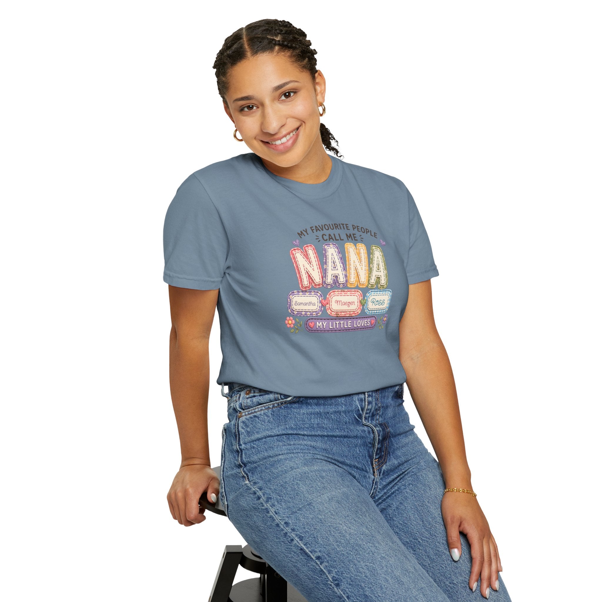 Nana T-Shirt — "My Favourite People Call Me Nana" Floral Grandma Gift Tee