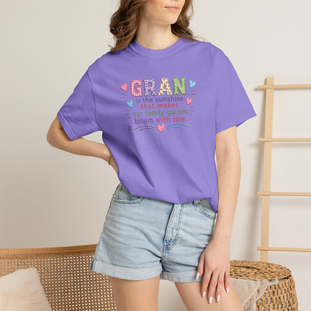 Grandma Floral T-Shirt — "GRAN is the sunshine that makes our family garden bloom with love"