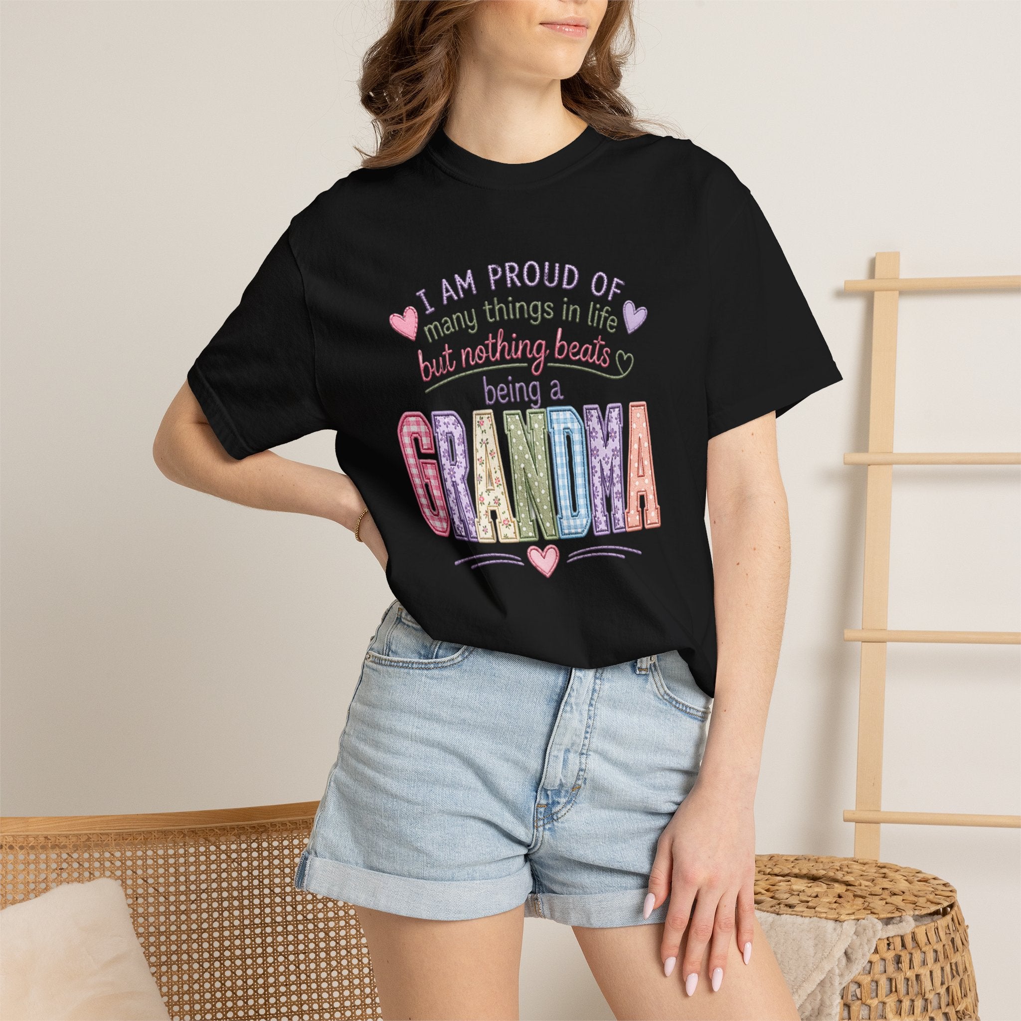 Grandma Pride T-Shirt – "I Am Proud of Many Things in Life but Nothing Beats Being a Grandma"