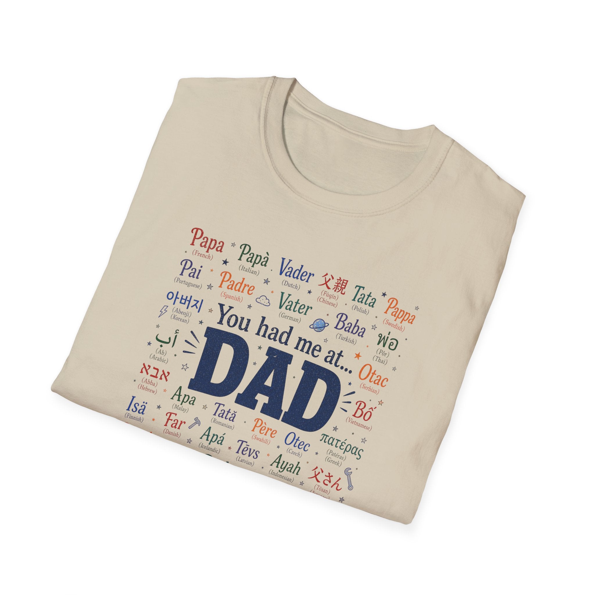You Had Me At Dad T-Shirt — Fathers Day Gift Tee with 'Dad' Typography