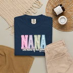 NANA Pastel Patchwork T-Shirt — "The Heart of Our Family" Gift