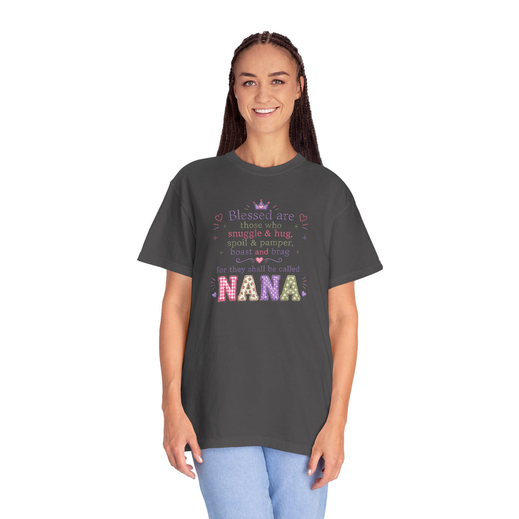 Nana Blessings T-Shirt — "Blessed are those who snuggle & pamper..." Grandmother Gift