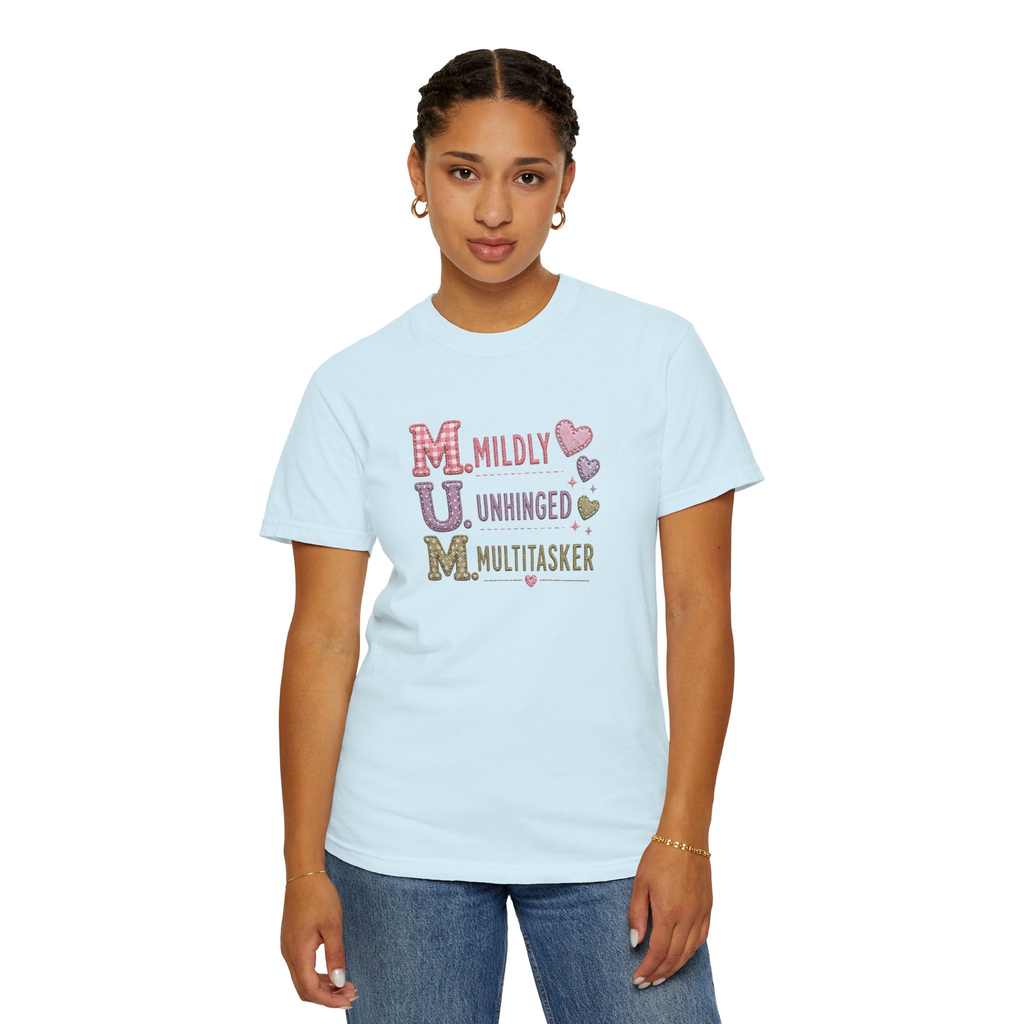 MUM Acronym T-Shirt – "Mildly Unhinged, Multitasker" Funny Mom Shirt