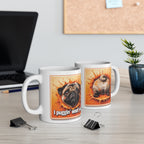 Pug Mug — "I Puggin' Woof You!" in Orange Cute Dog Lover Coffee Mug