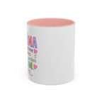 Grandma Word-Art Accent Coffee Mug — Pink Interior, Mother's Day Gift