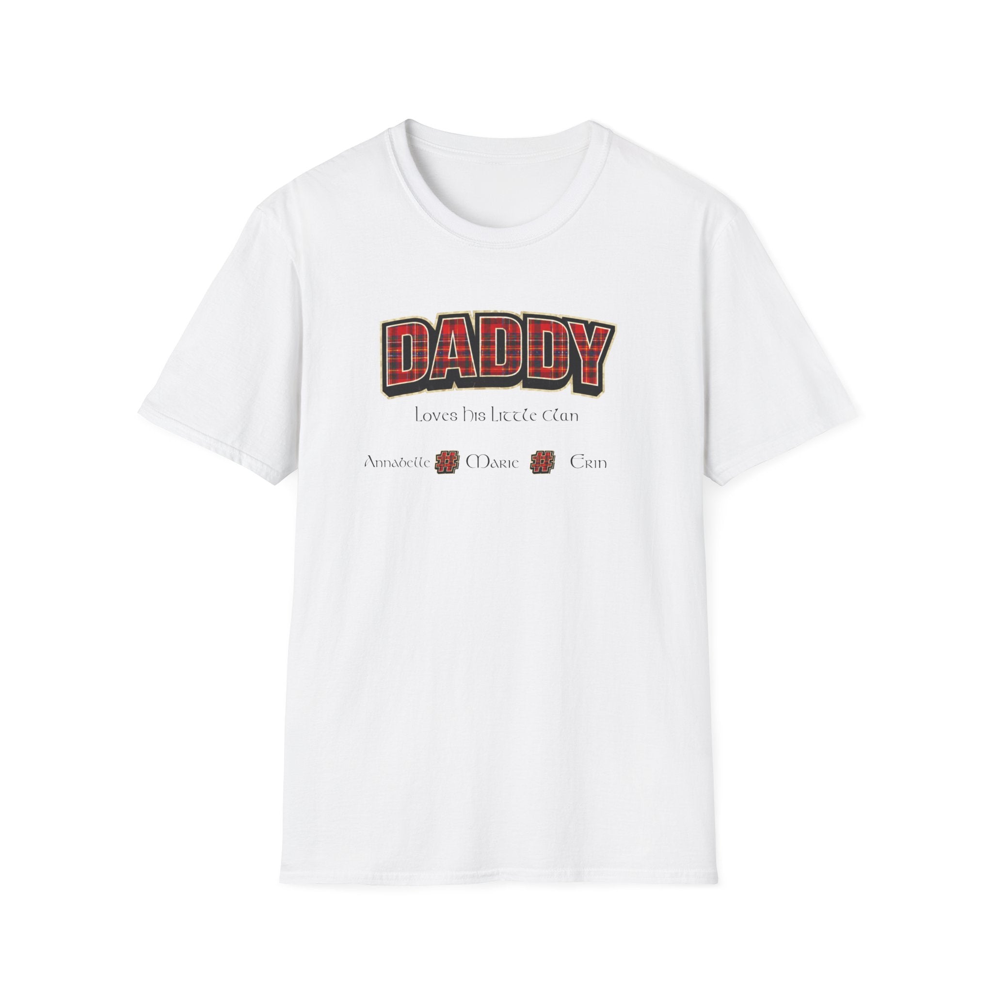 Daddy Plaid Father’s Day T-Shirt — 'Daddy Loves You More Than Coffee' Graphic Tee