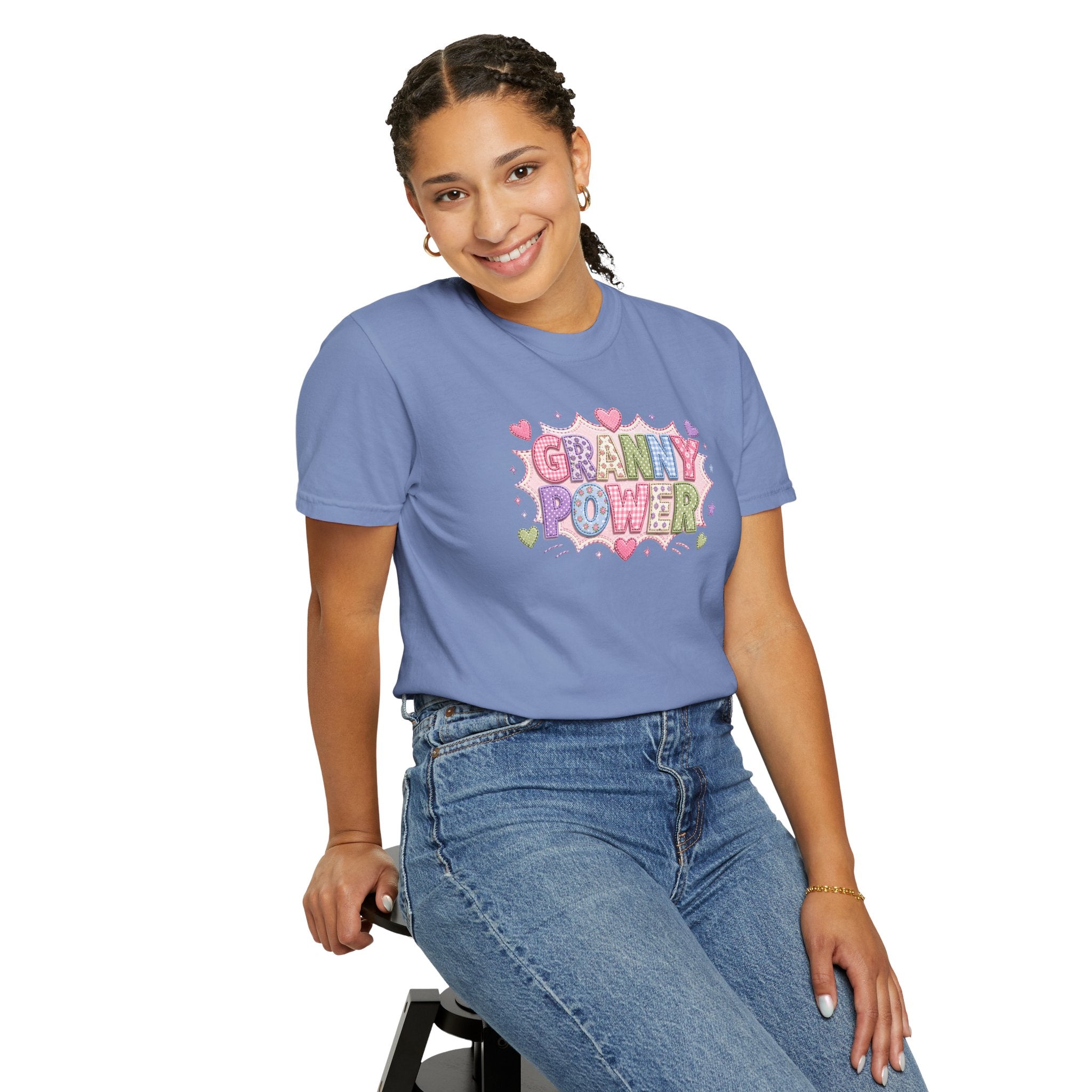 Granny Power T-Shirt — Retro Heart Graphic Tee for Grandmas