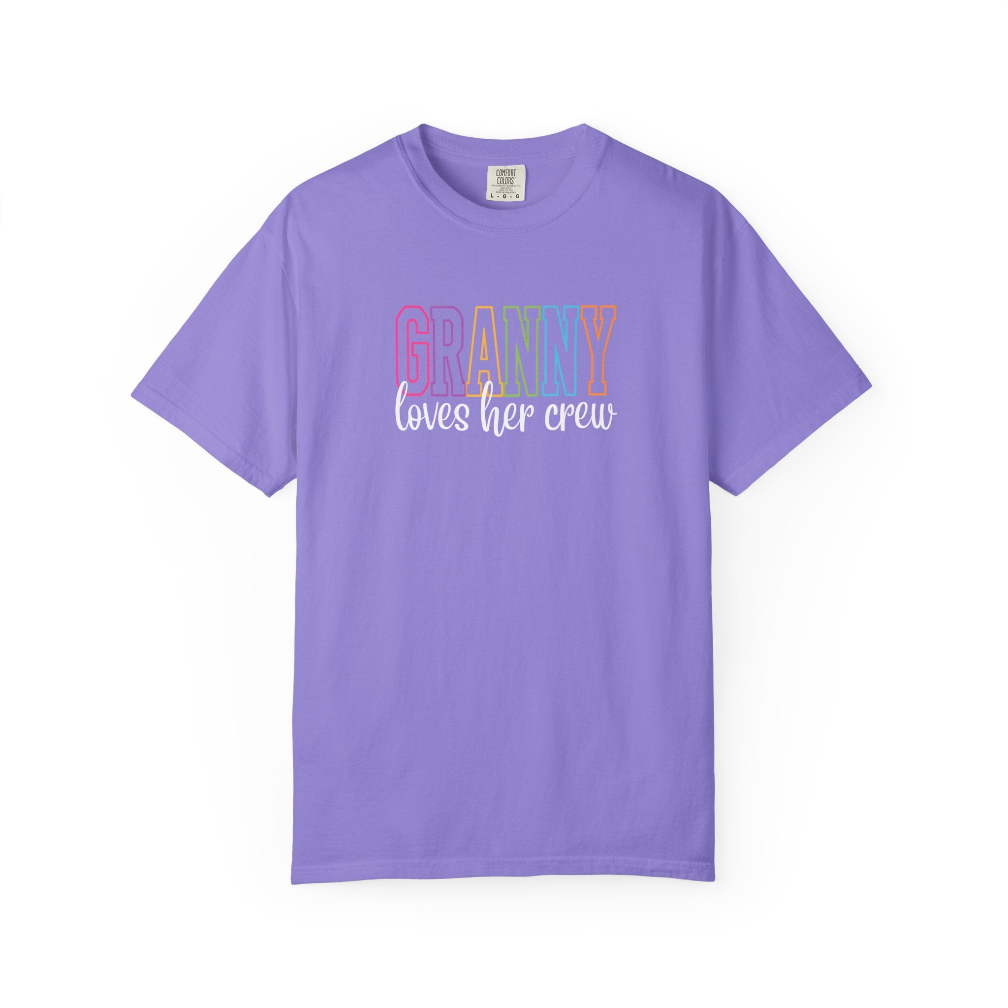 Grandma Loves Her Crew T‑Shirt — Pastel Family Grandma Tee