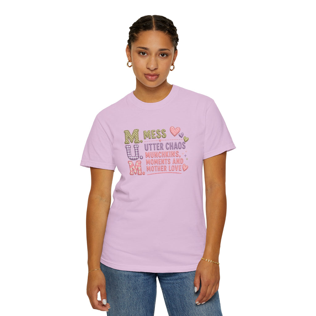M.U.M. Mom Acronym Graphic Tee — Mess, Utter Chaos, Munchkins & Mother Love T-Shirt