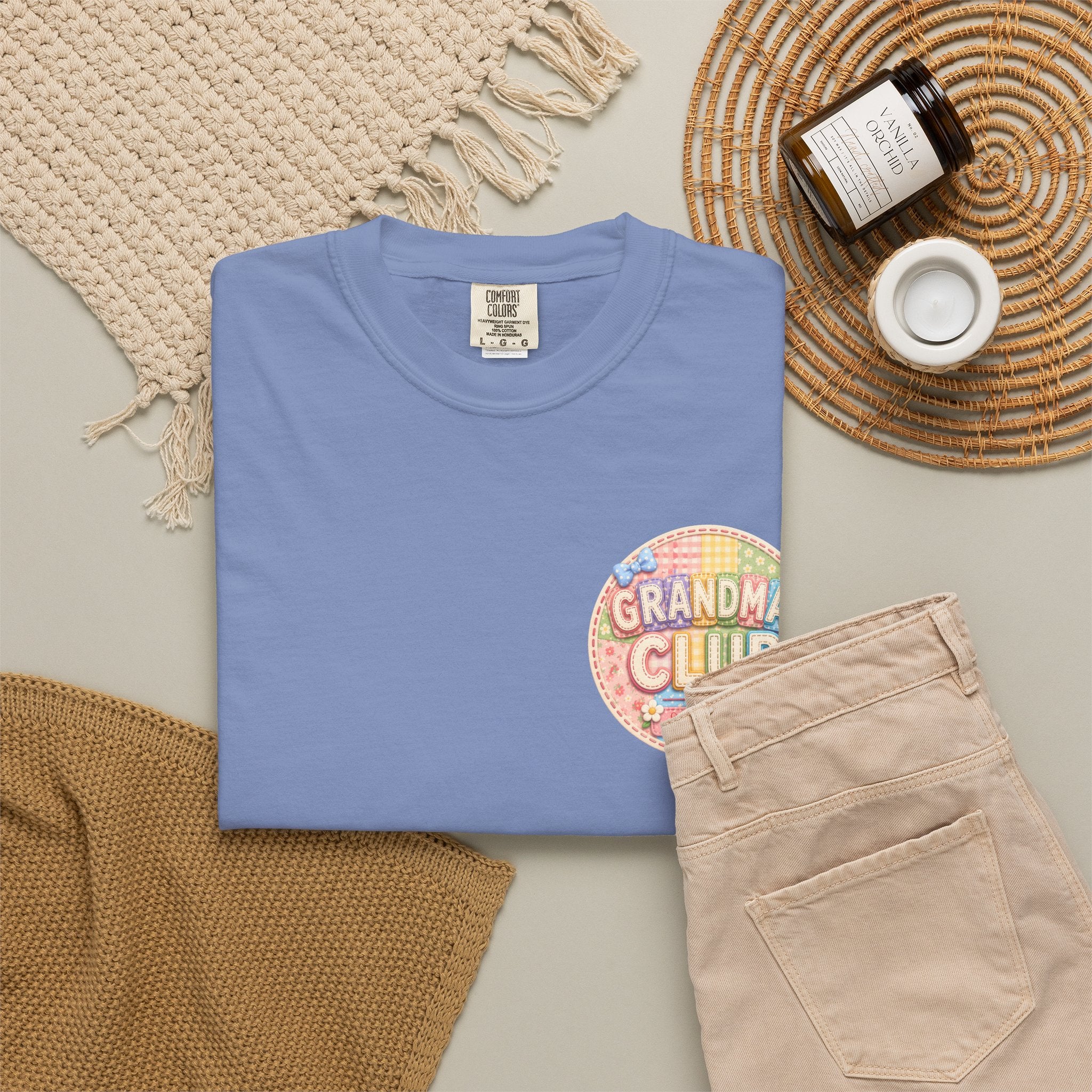 Grandma Club T-Shirt — Retro Floral Graphic