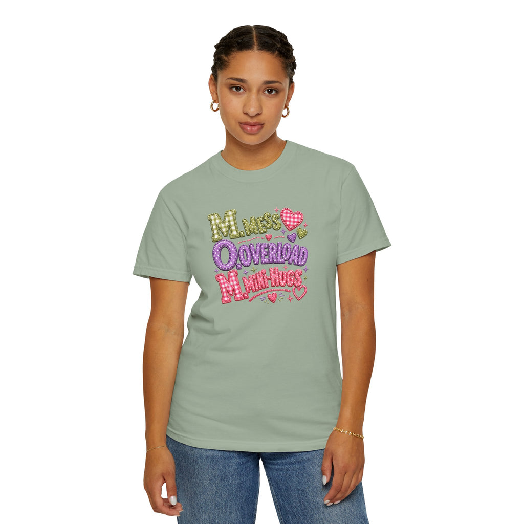 T‑Shirt — "Moms Overload Mini-Hugs" Cute Colorful Graphic Tee