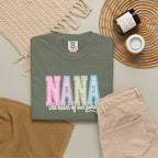 NANA Pastel Patchwork T-Shirt — "The Heart of Our Family" Gift