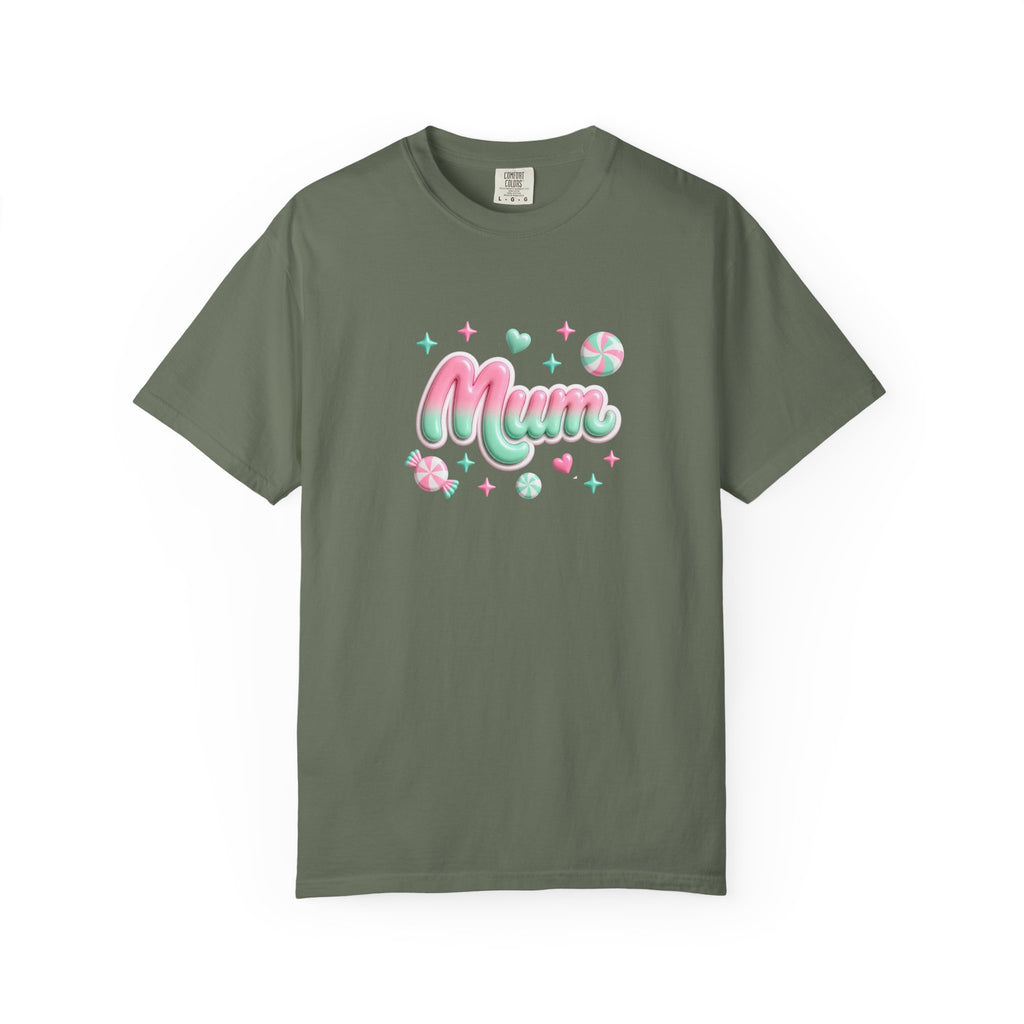 Mum Pastel Candy Script T-Shirt