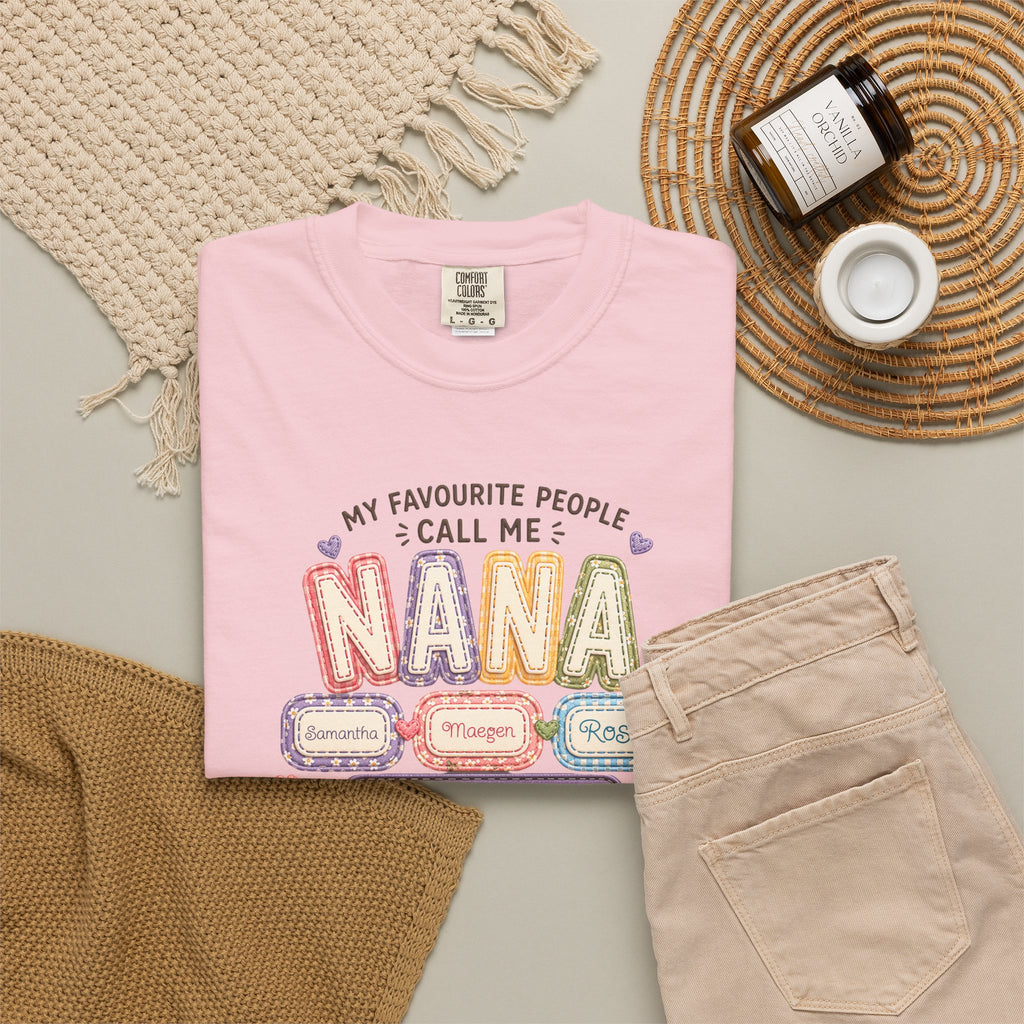Nana T-Shirt — "My Favourite People Call Me Nana" Floral Grandma Gift Tee