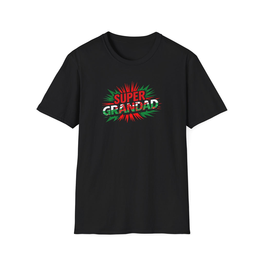 Super Grandad Welsh Flag/Wales themed T-Shirt — Retro Comic Style Father's Day Gift