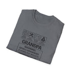 Grandpa Warning T-Shirt – ‘Spoils Grandkids & Hands Out Biscuits’ Funny Grandpa Tee