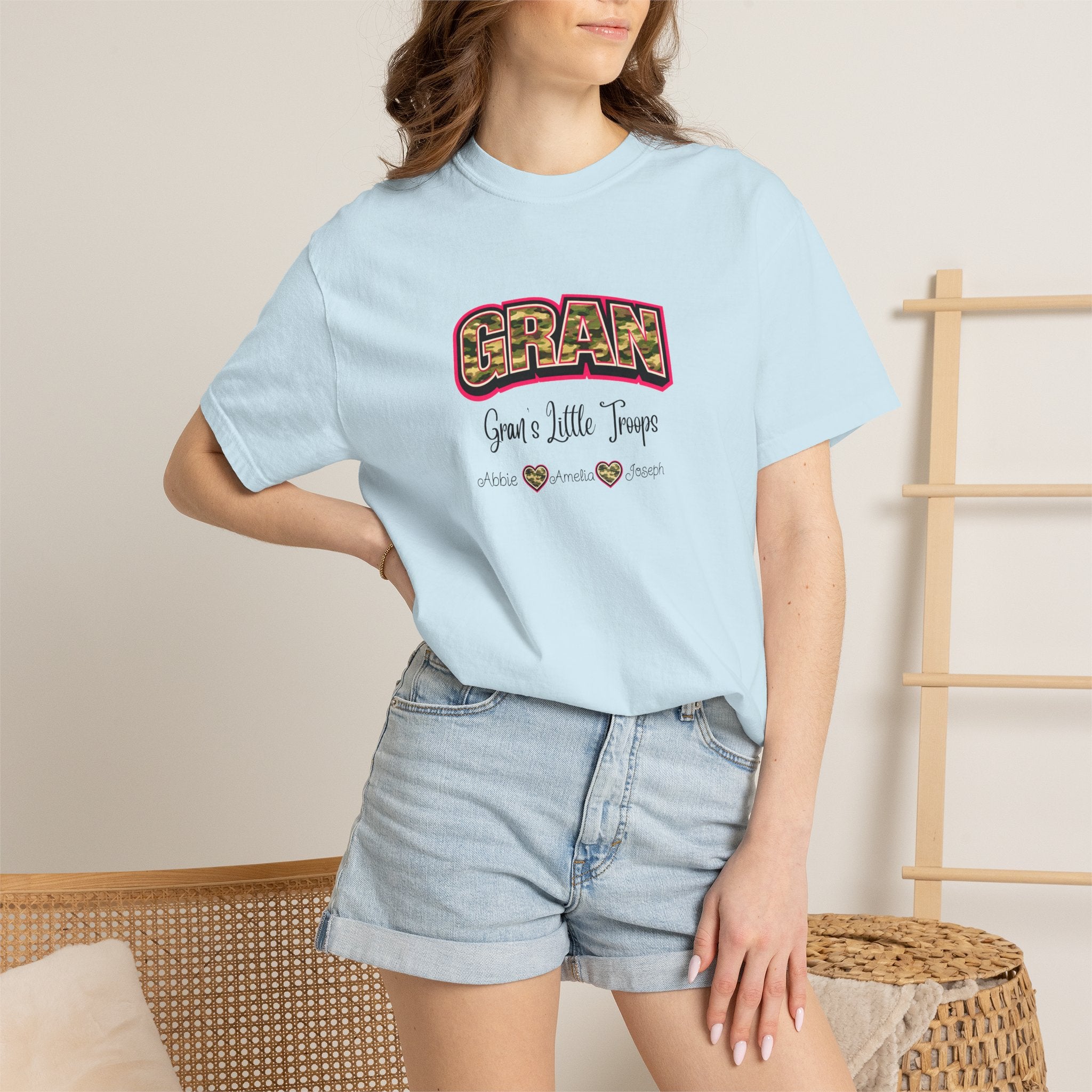 Gran Grandma T-Shirt — "Gran: Good a Little Trouble" Vintage Floral Tee