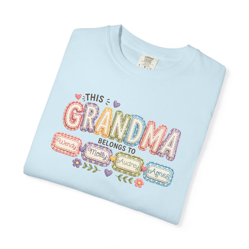 Grandma Belongs To Cute Pastel Family Names T-Shirt