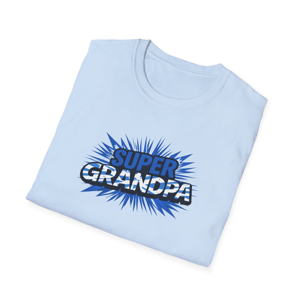 Super Grandpa Scotland Flag/Scottish themed T-Shirt — Retro Comic Father's Day Gift for Grandfathers