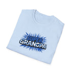 Super Grandpa Scotland Flag/Scottish themed T-Shirt — Retro Comic Father's Day Gift for Grandfathers