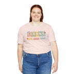 Granny Retro Nameplate T‑Shirt — Personalized Grandma Tee