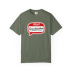 Hello My Name Is Grandmother T-Shirt - Retro Name Badge Tee for Moms & Grandmas