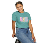 Grandma Floral Graphic T-Shirt — "Grandma, the heart of our family" Gift Tee