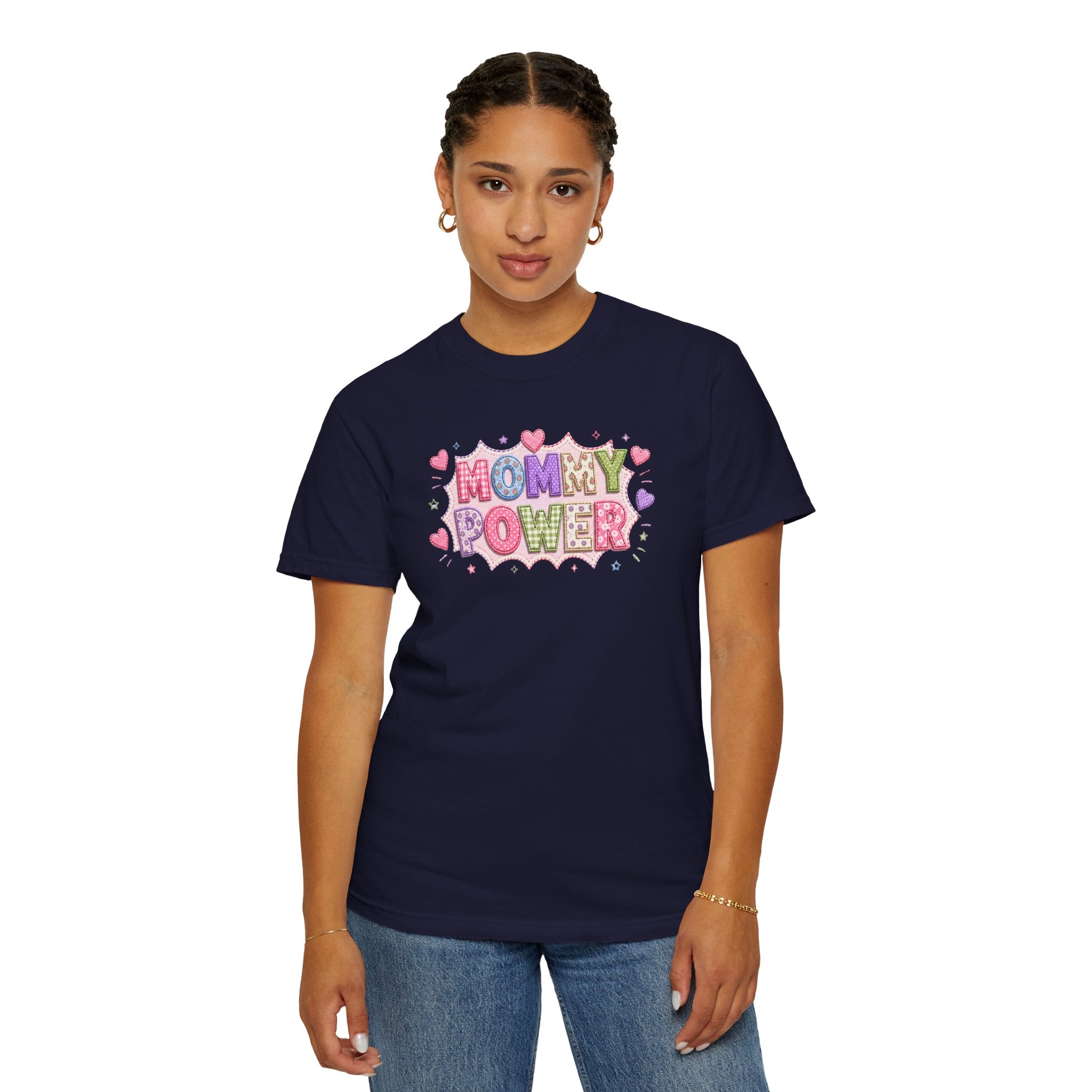 Mommy Power T-Shirt — Cute Heart Graphic Tee for Moms, Mother’s Day Gift