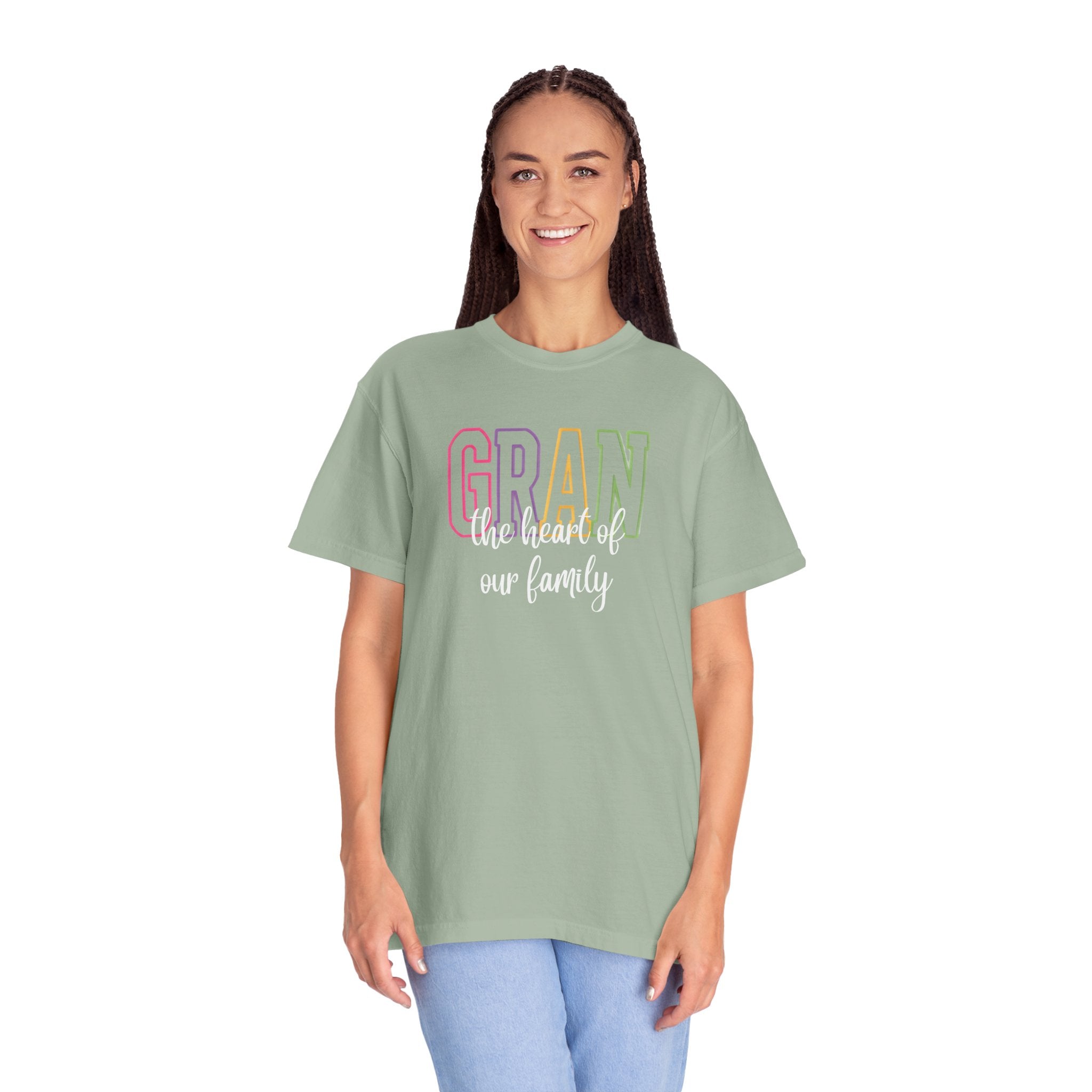 Gran The Heart of Our Family T-Shirt — Grandma Gift, Mother's Day, Family Life Tee