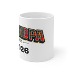 Grandpa Est. 2026 Plaid Coffee Mug — New Grandpa Gift