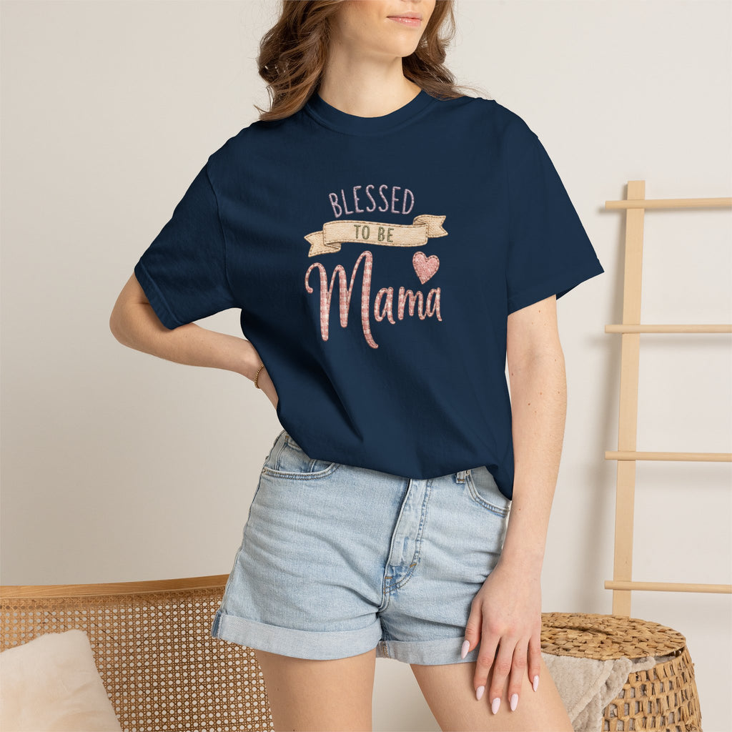Blessed to Be Mama T-Shirt — Cute Mom Pregnancy Announcement Tee