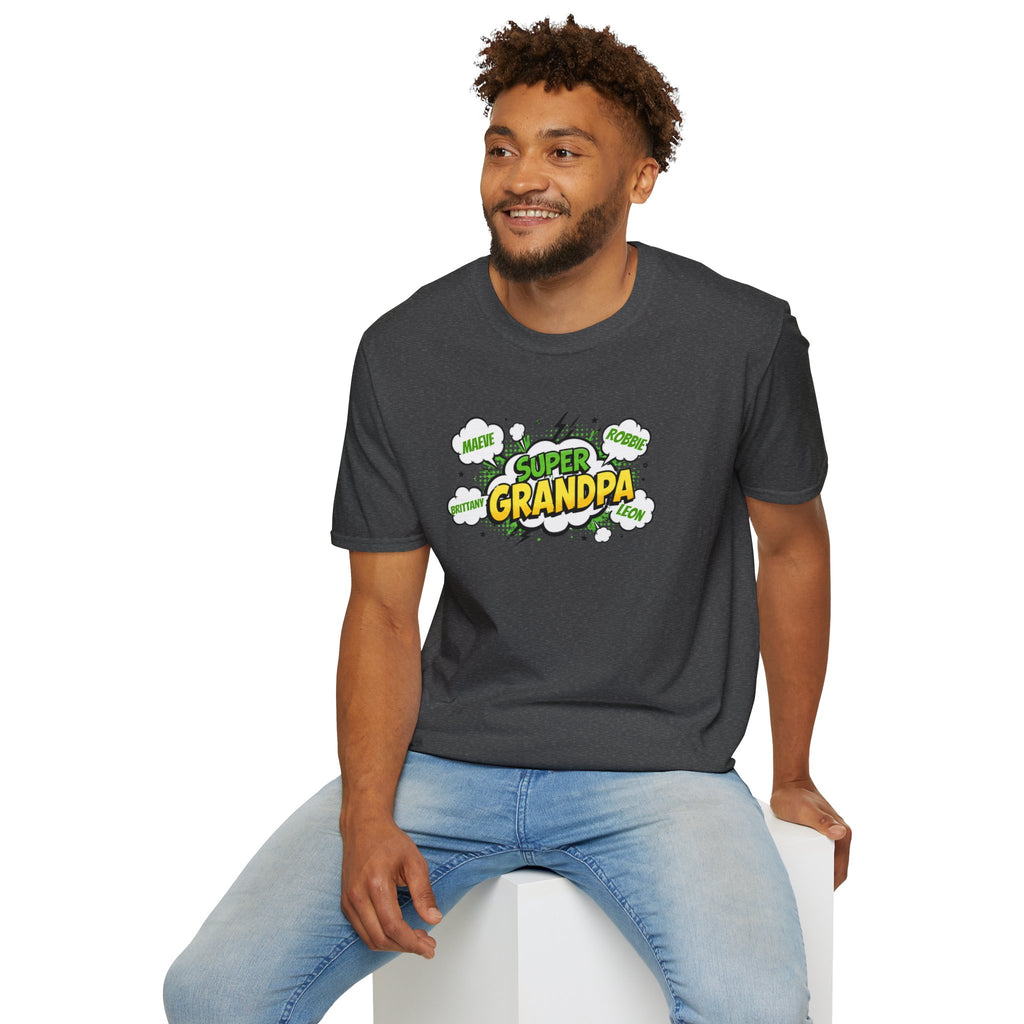 Super Grandpa T-Shirt – Comic Book Style Grandfather Gift