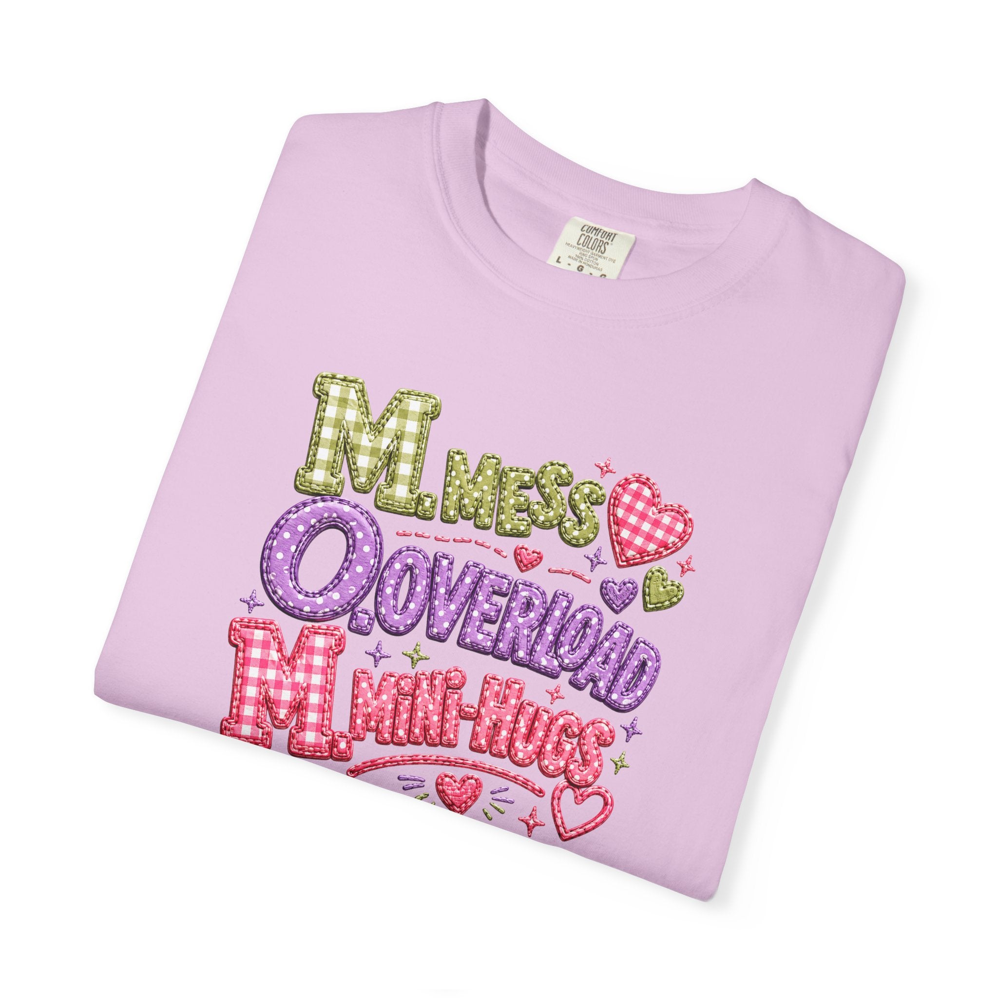 T‑Shirt — "Moms Overload Mini-Hugs" Cute Colorful Graphic Tee