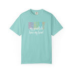 Grandma T-Shirt - "Grandma my grandkids have my heart" Soft Pastel Gift for Mothers & Grandparents