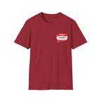 Grandpa Name Tag T-Shirt — "Hello Grandpa" Chest Badge Tee